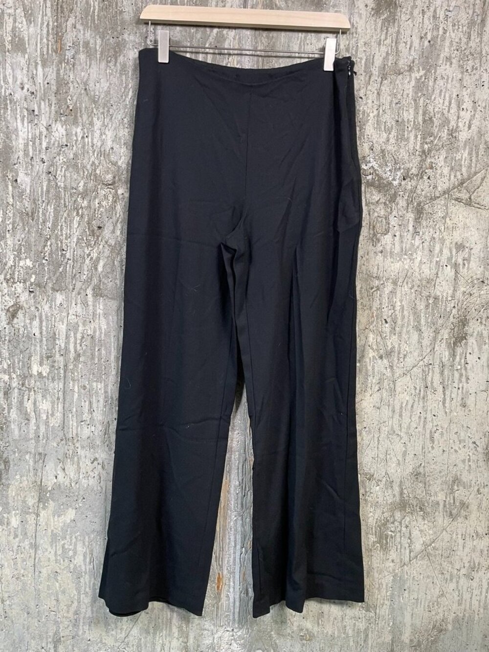 EILEEN FISHER Women's Merino Wool Wide-Leg Pant Size PS in Black